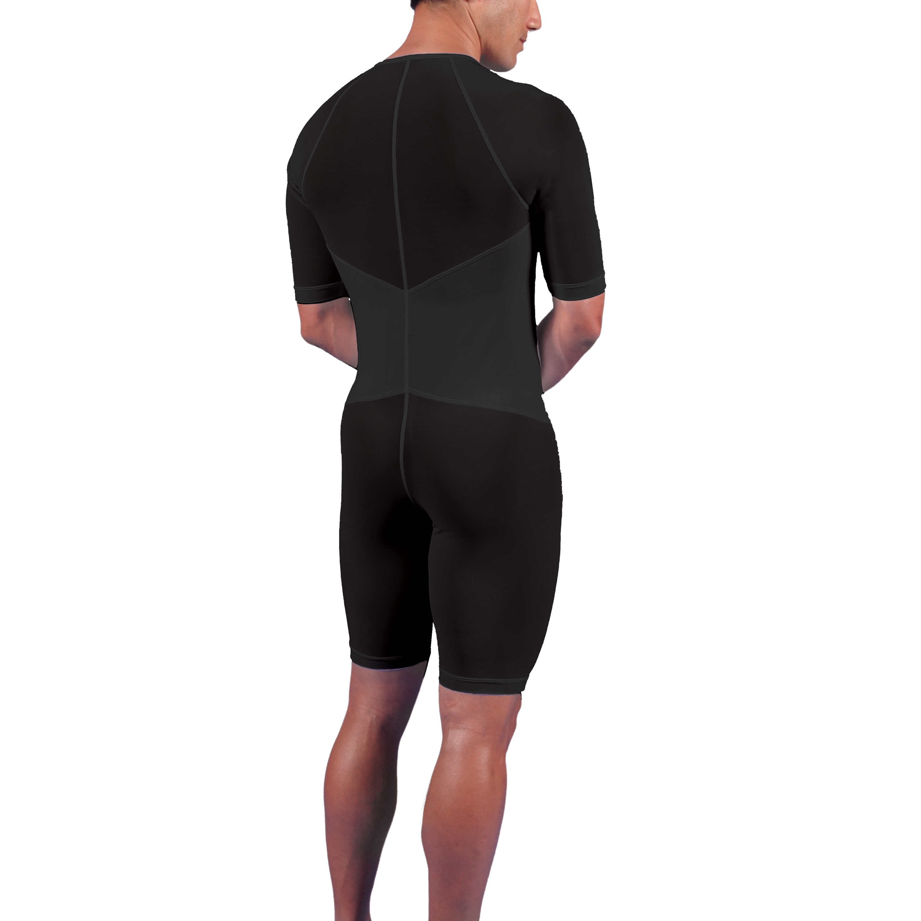 Kompressions-Body mit knielangem Bein und kurzem Arm, mit Reißverschluss